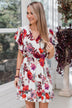 Cater To You Floral Dress- Cream