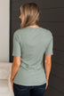 Miss What We Had V-Neck Top- Dusty Sage