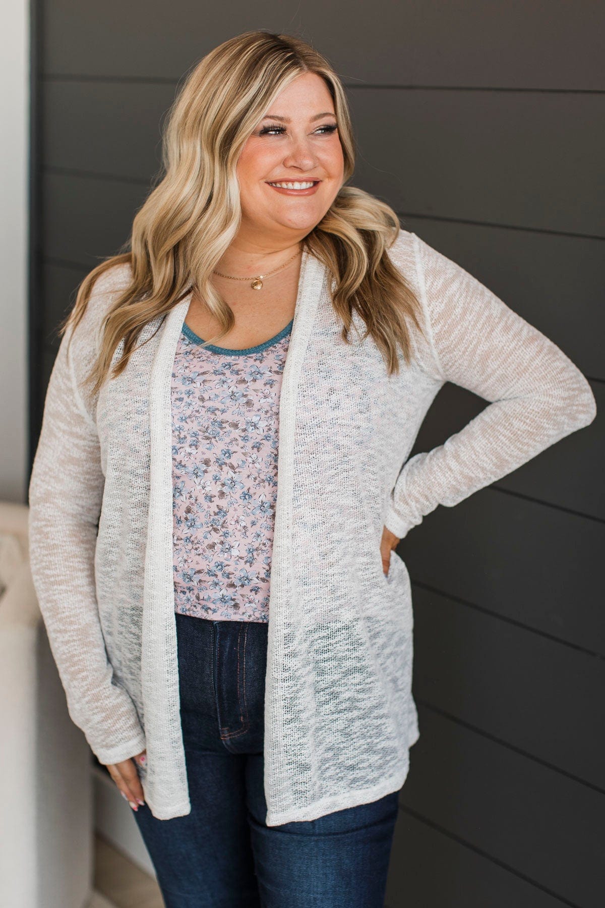 Learn About Myself Knit Cardigan- Ivory