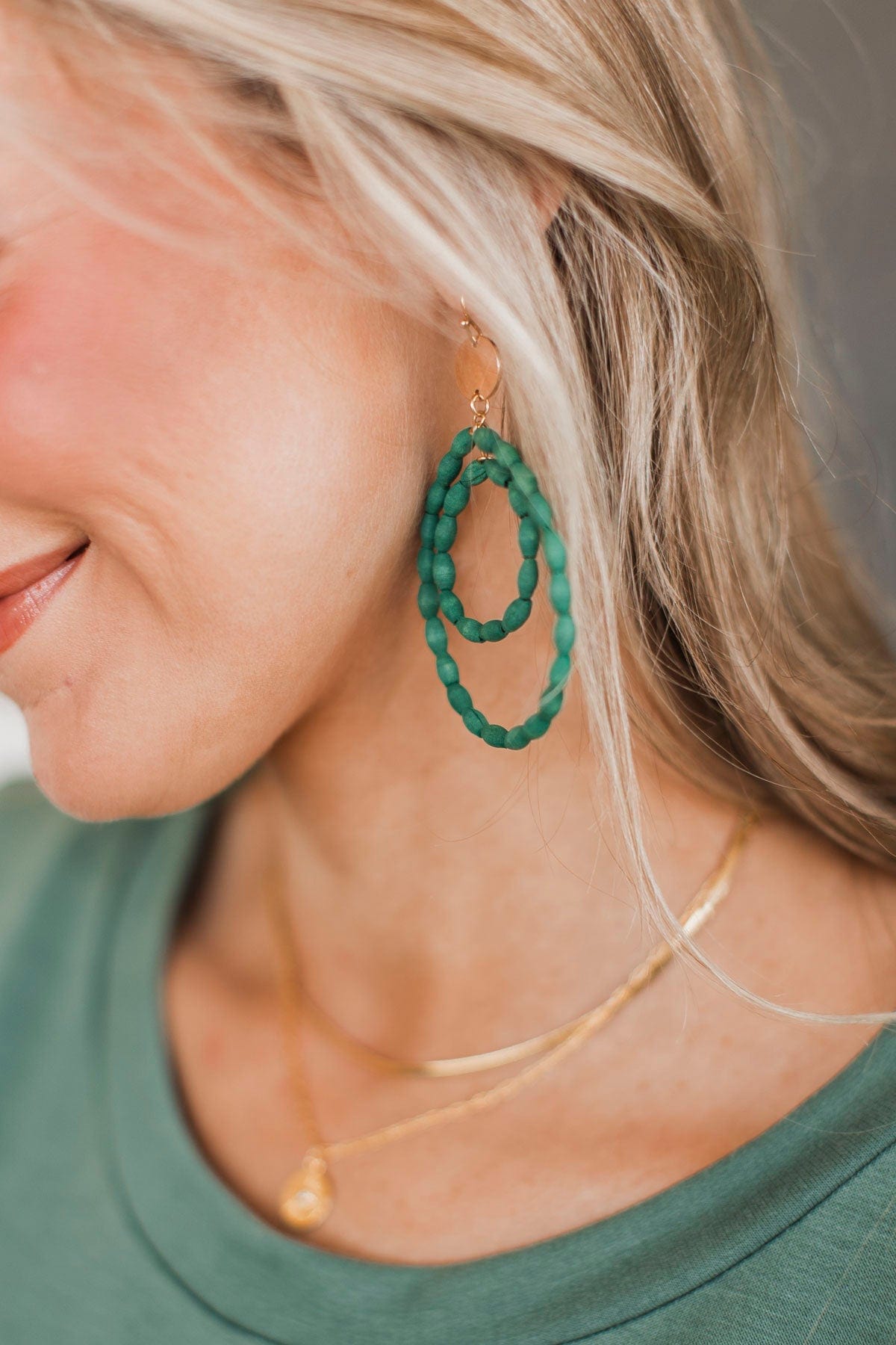 Just What I Needed Dangle Earrings- Green