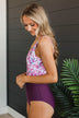 Enjoy The Waves One-Piece Swimsuit- Plum Floral