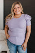 Thinking Ahead Puff Sleeve Top- Lavender