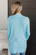 Comfortable With Myself Knit Cardigan- Sky Blue