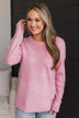 Feeling Fortunate Knit Sweater- Pink