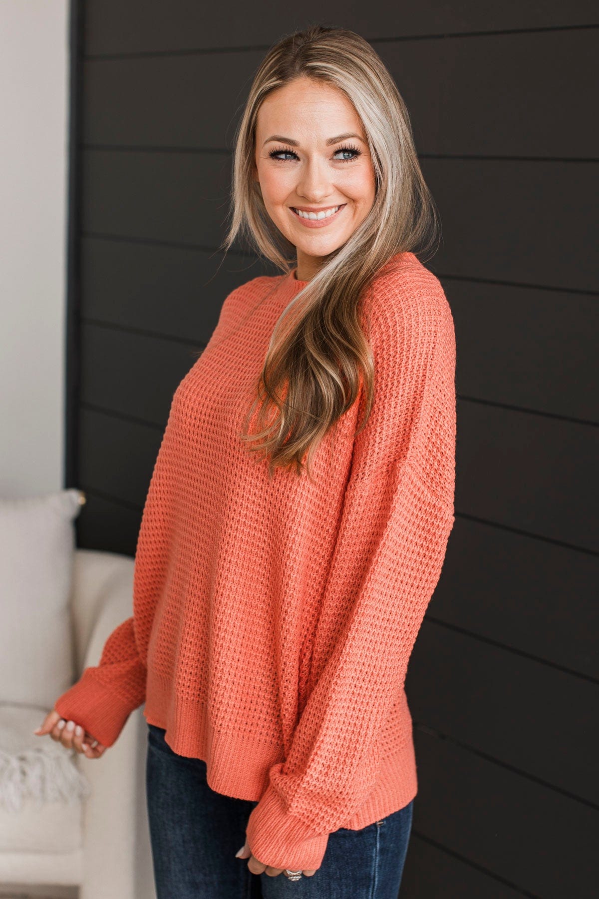 Captivating In Color Knit Sweater- Sherbet
