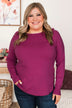Butter Me Up Knit Sweater- Magenta