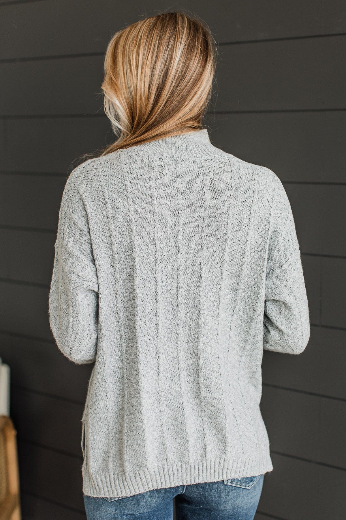 Already Spoken For Knit Sweater- Grey