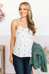 Meant To Impress Floral Tank Top- White & Pink
