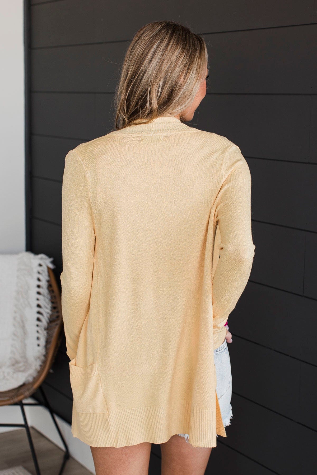 Comfortable With Myself Knit Cardigan- Light Yellow