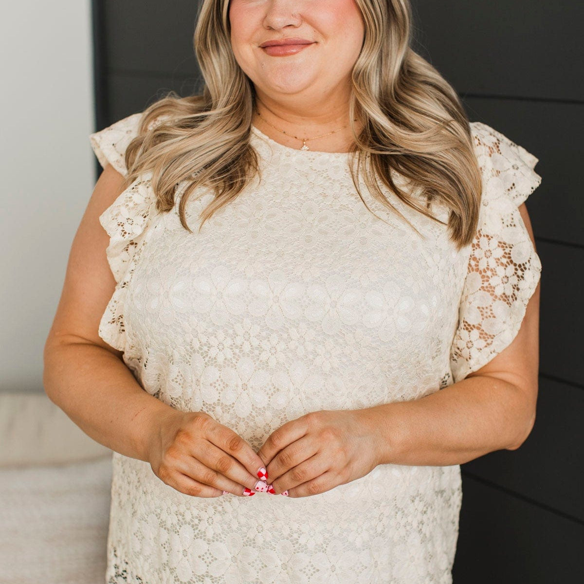 Virelle Lace Top - Ivory main image 0