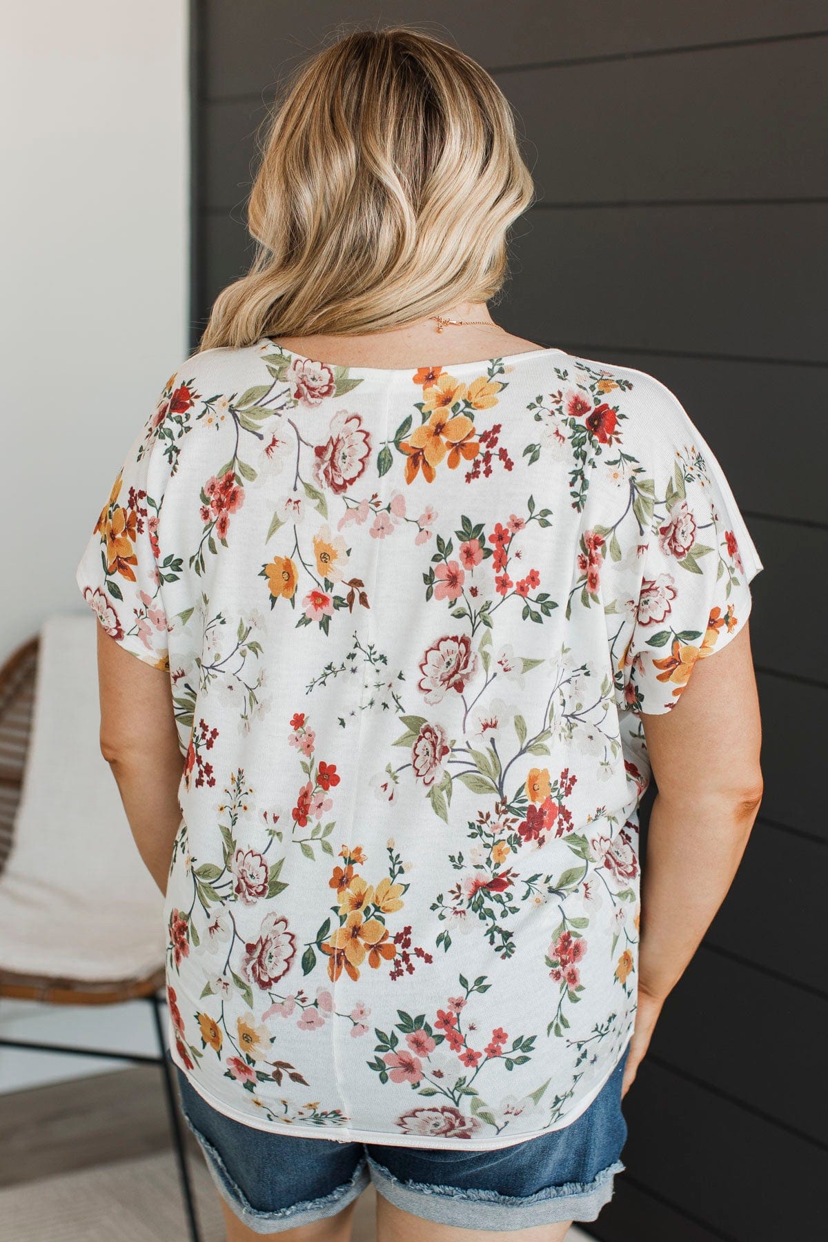 Spill Your Secrets Floral Top- Ivory