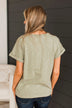 Try To Find Love Short Sleeve Top- Light Olive