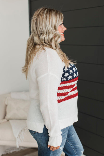 Patriotic Colorblock Sweater Vest for Women