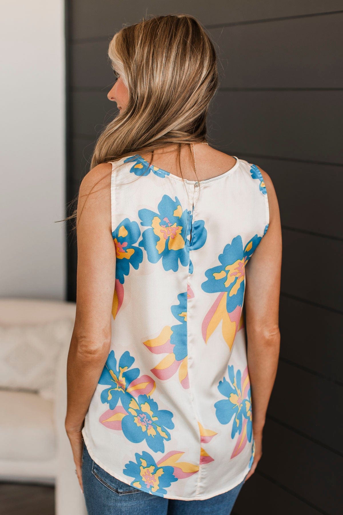 Love Will Come Our Way Floral Tank Top- Ivory