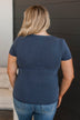 Hold On Forever Short Sleeve Top- Navy