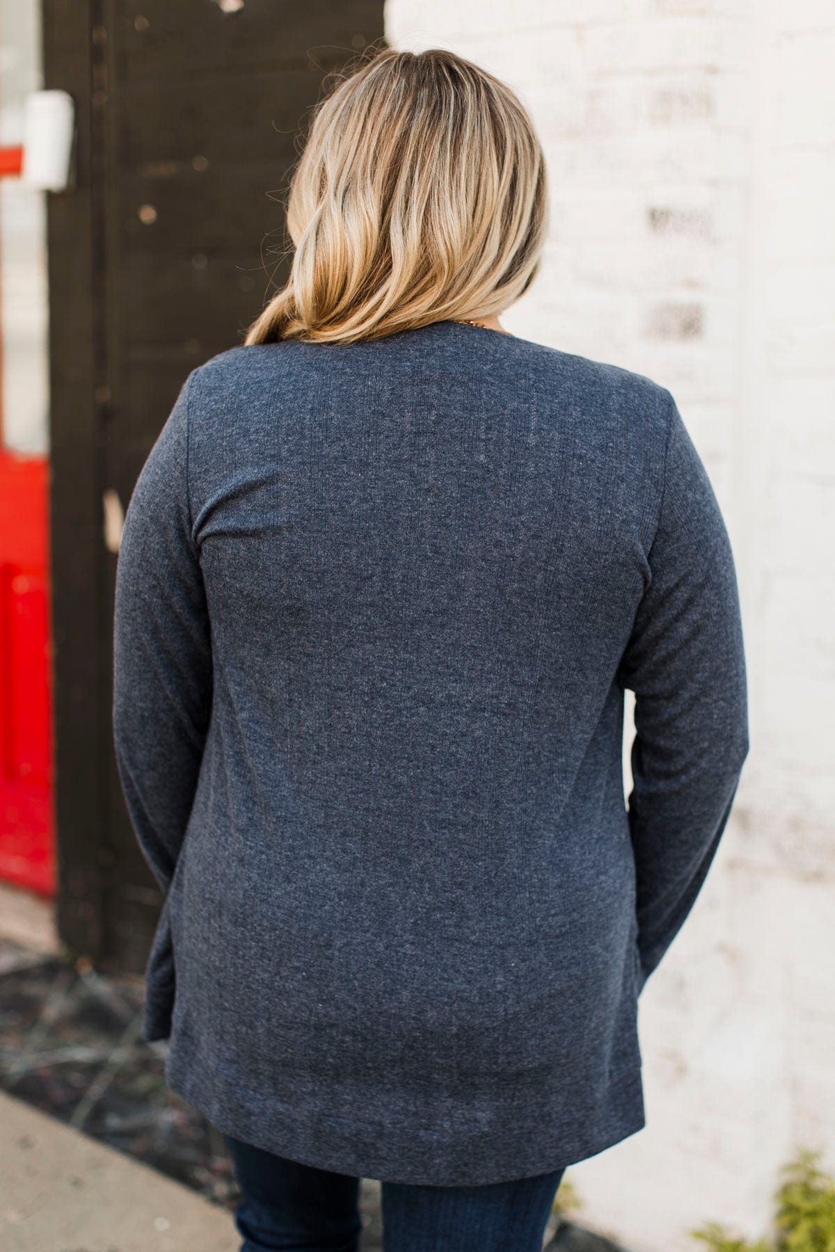 All To Ourselves Knit Cardigan- Navy