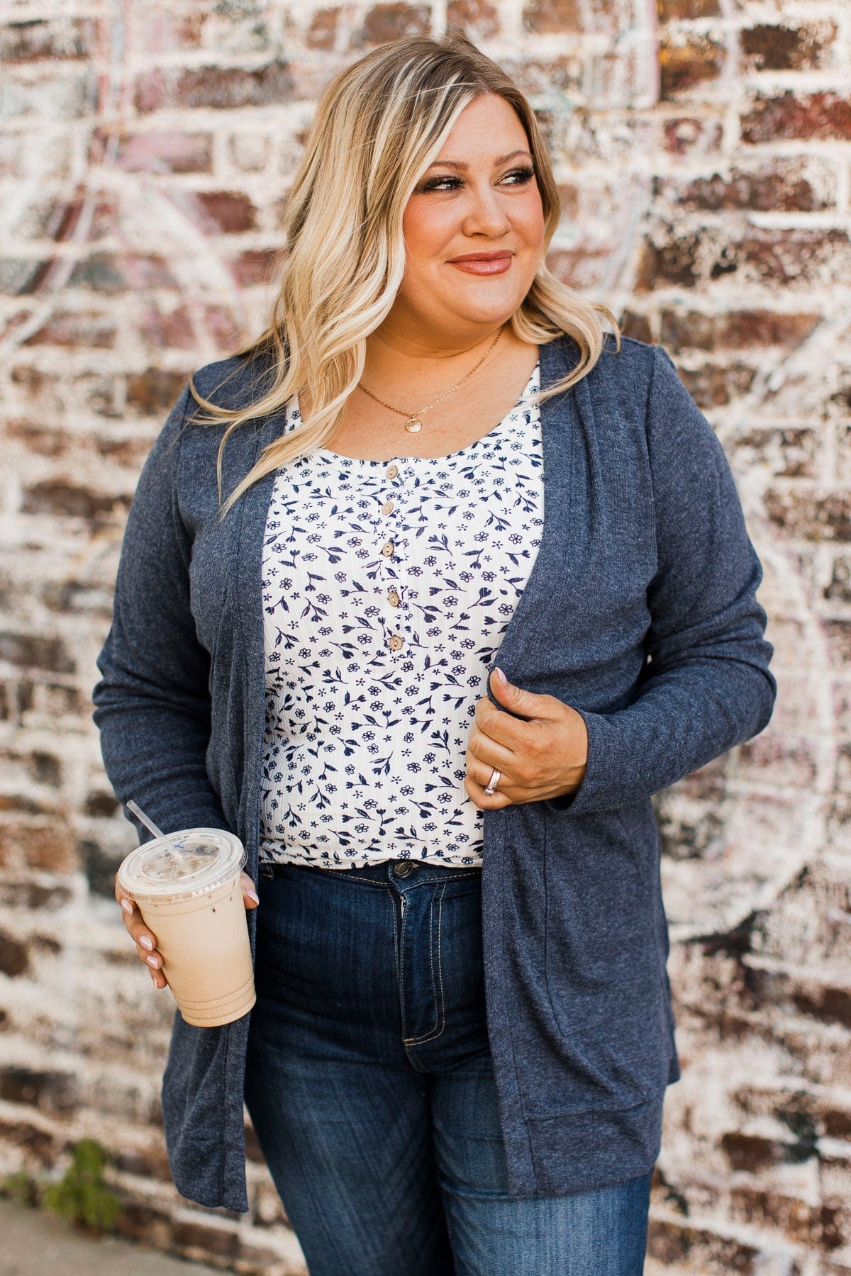 All To Ourselves Knit Cardigan- Navy