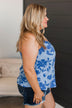 Ready For A Change Floral Tank Top- Blue