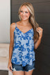 Ready For A Change Floral Tank Top- Blue