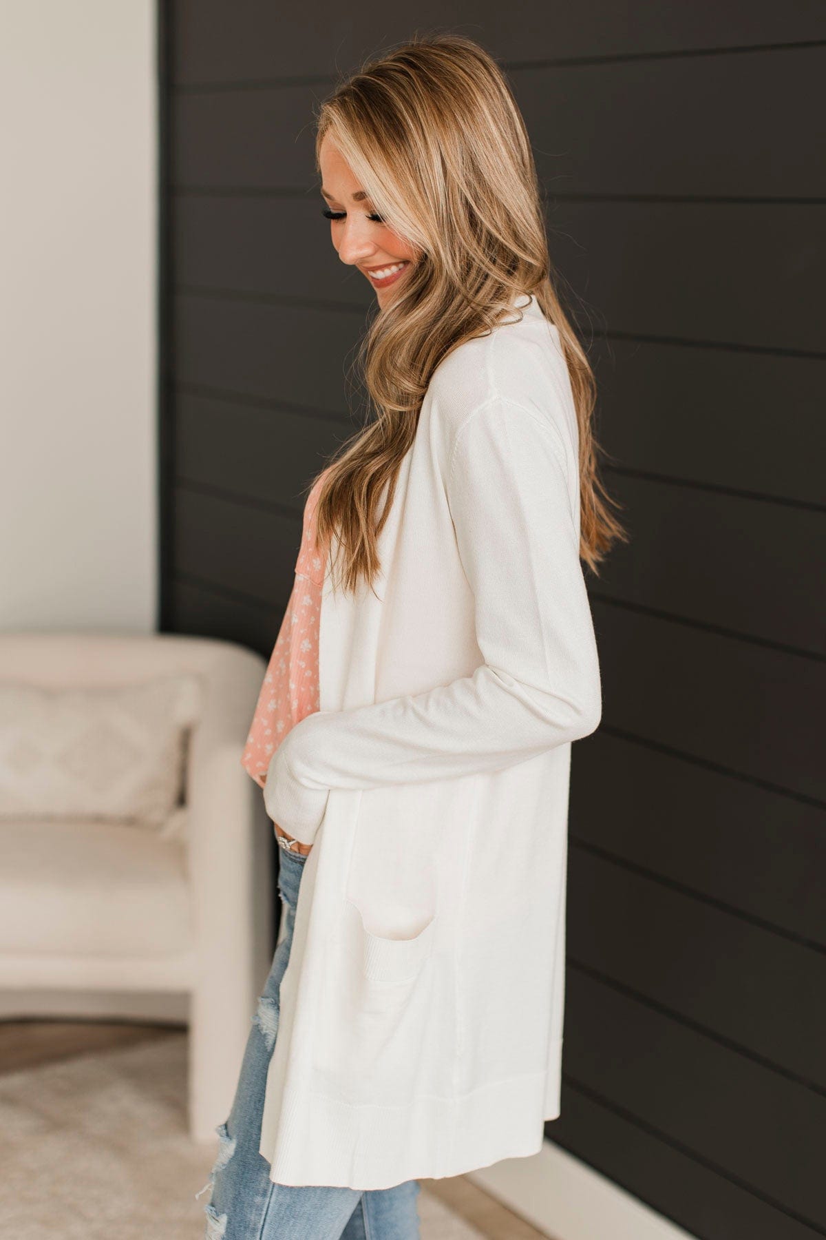 Full Of Laughter Knit Cardigan- Ivory