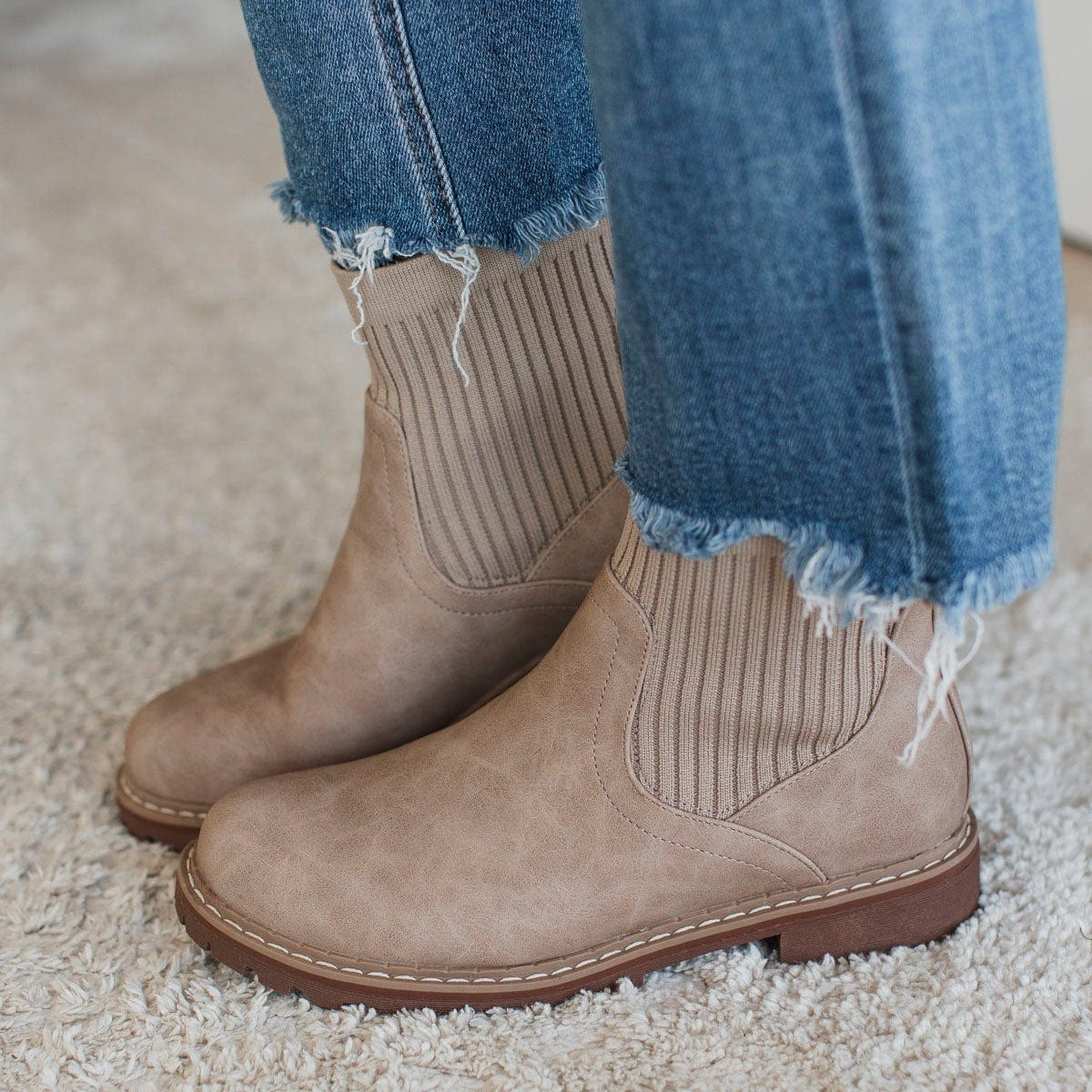 Corkys Cabin Fever Chunky Bootie in Caramel