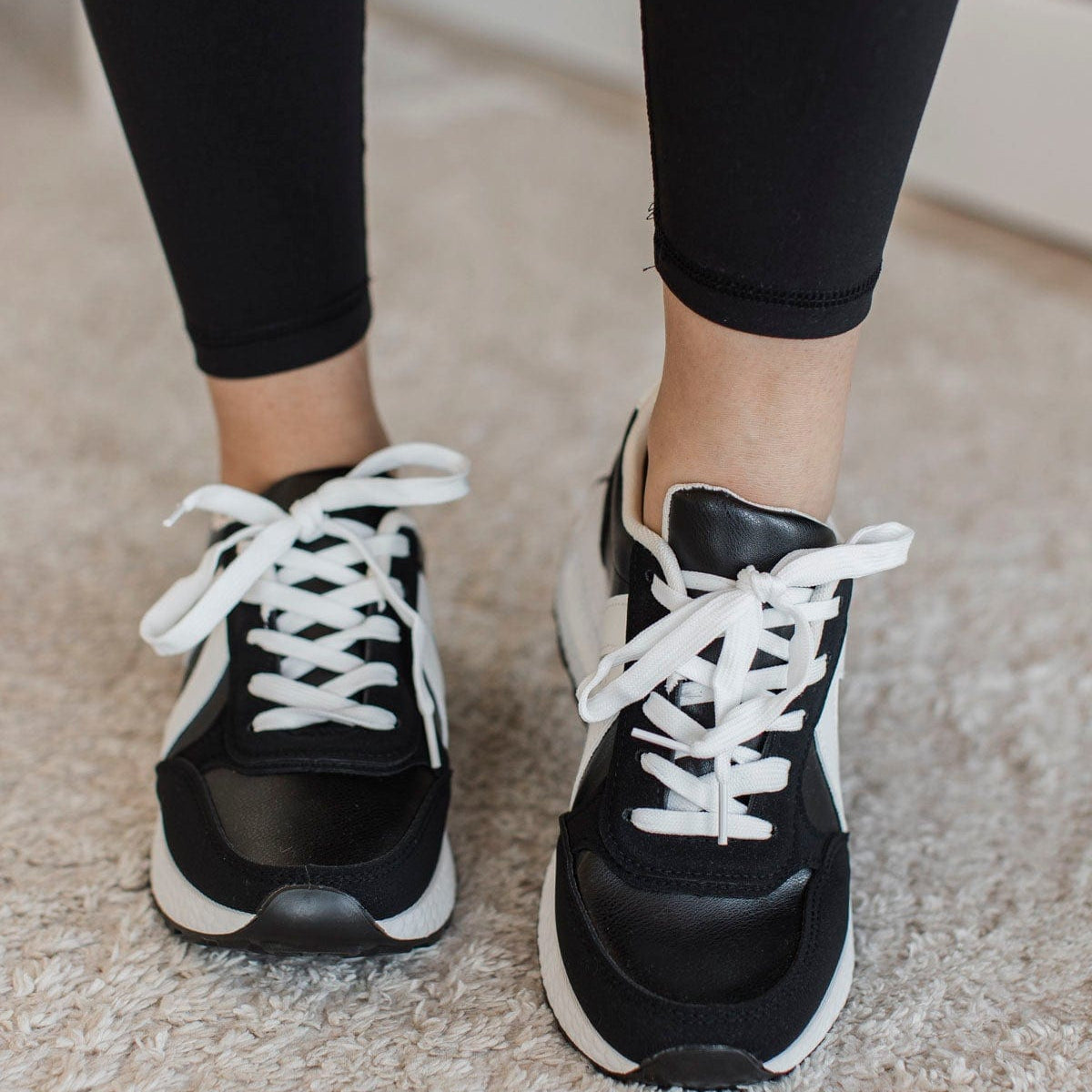 Arider Girl Everyday Sneakers- Black & White â The Pulse Boutique