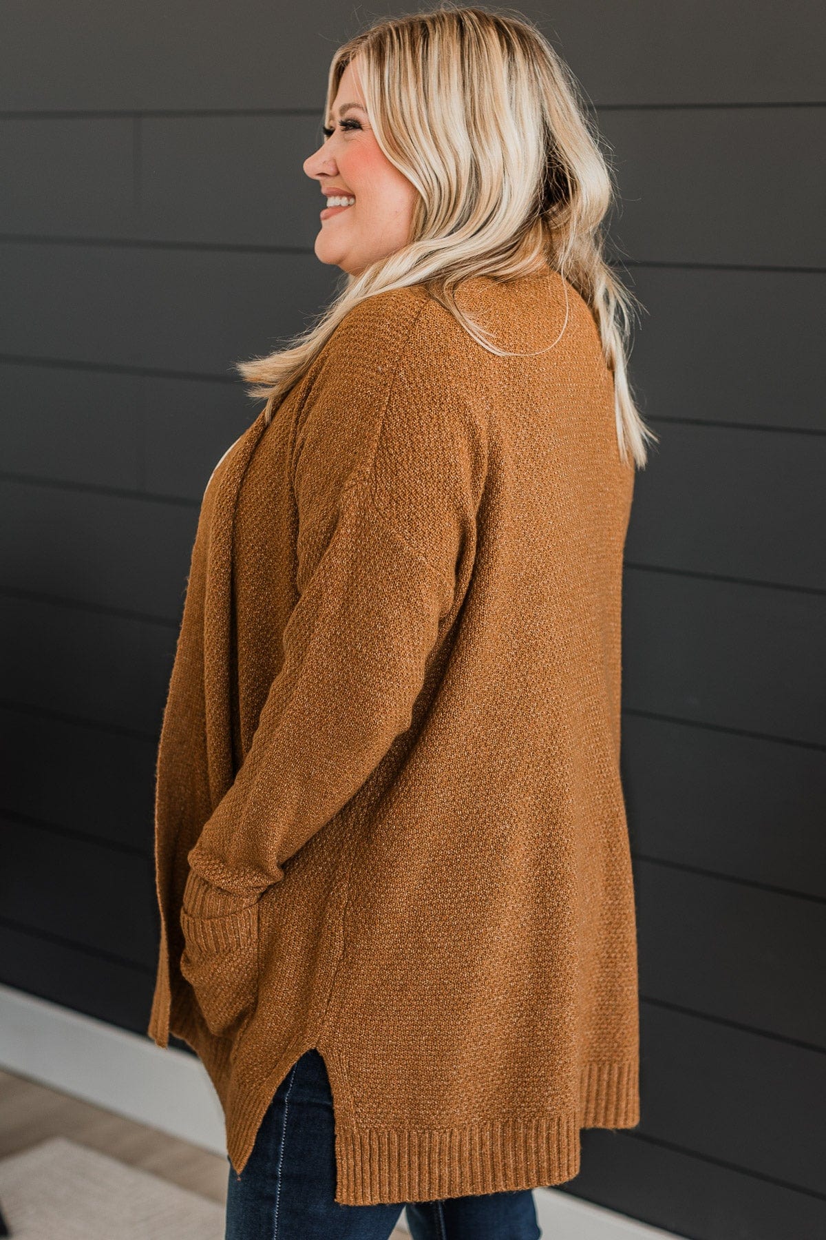 Cozy As Can Be Knit Cardigan- Amber