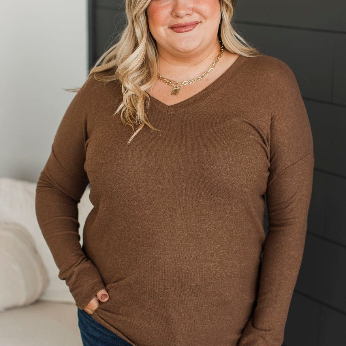 Cocoa Charm High Neck Top
