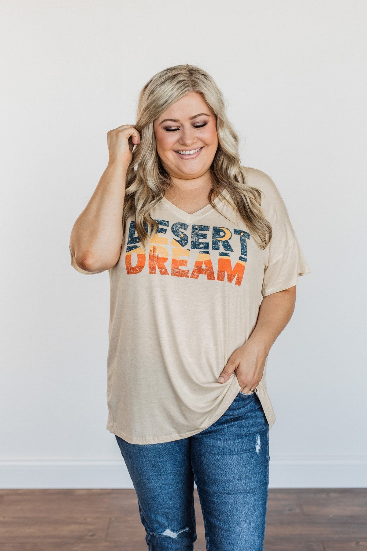 "Desert Dream" Graphic Tee- Heathered Oatmeal