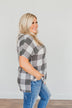 Better Than The Rest Buffalo Plaid Top- Ivory & Charcoal