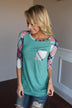 Punch Line Top ~ Teal