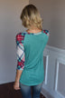Punch Line Top ~ Teal