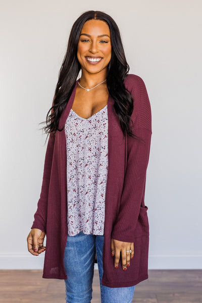 Burgundy long cardigan sweater hotsell