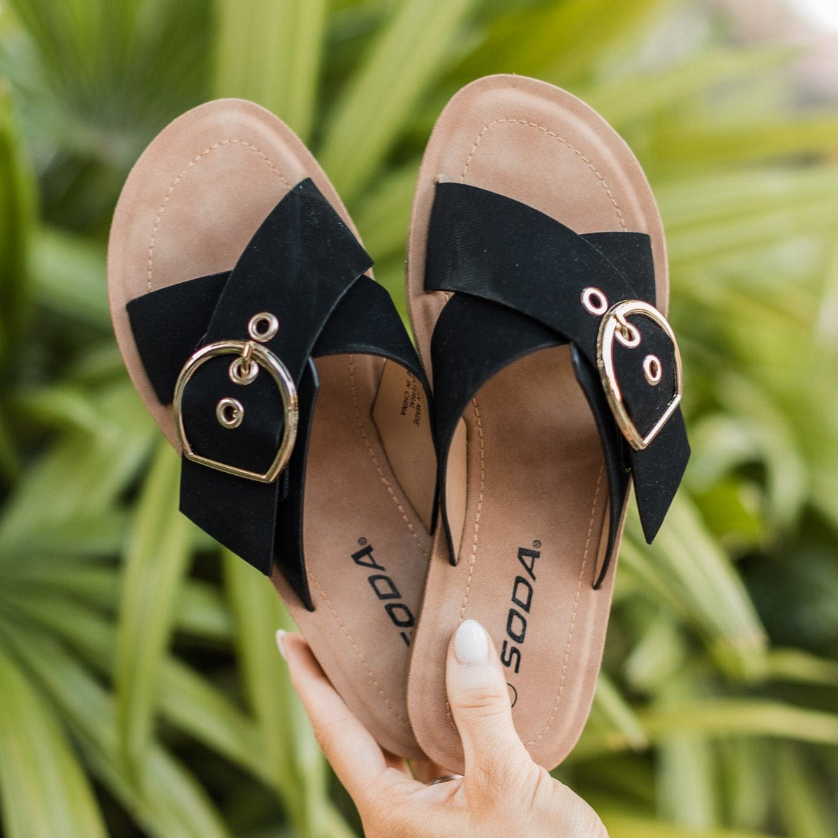 Ladies Sandals Soda Black Sandals Flip Flops Soda Black Shoes Soda