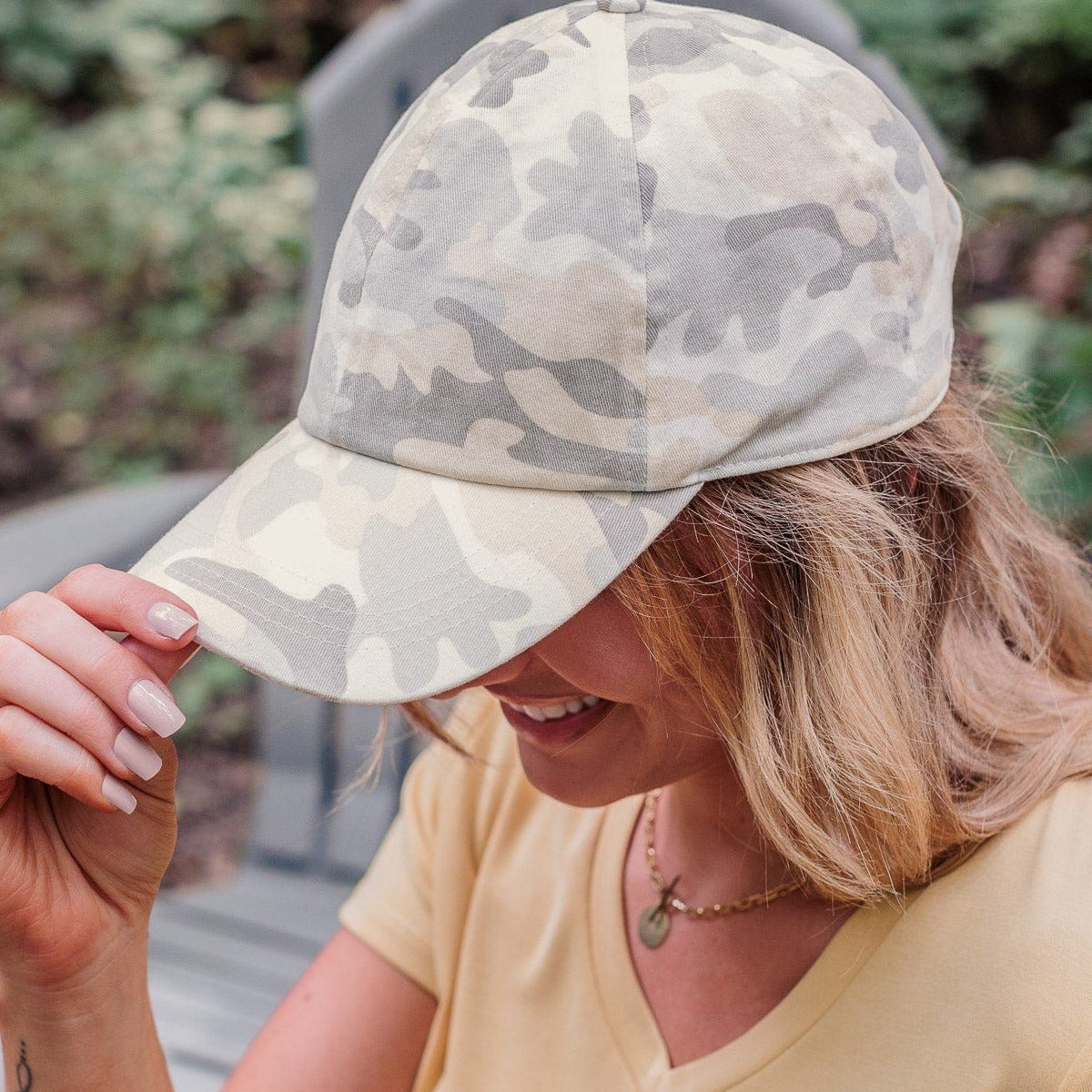 Intermix Light Camo Suede Baseball Cap Intermix Light Camo Suede Baseball Cap main image 2