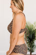 Sweet Sunshine Criss-Cross Bikini Top- Leopard