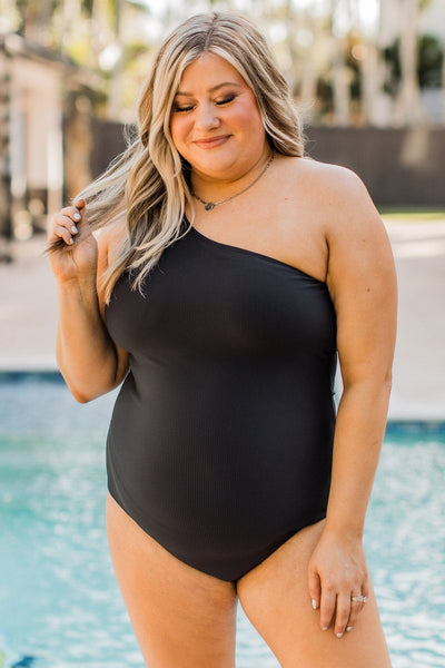 Beach Bound Ribbed One-Piece Swimsuit- Black – The Pulse Boutique