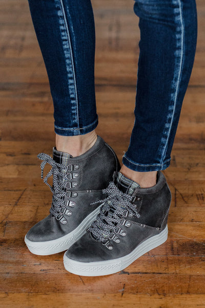 Not Rated Tibi Wedge Sneakers Grey The Pulse Boutique