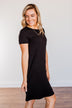 Cute & Comfy Pocket Dress- Black