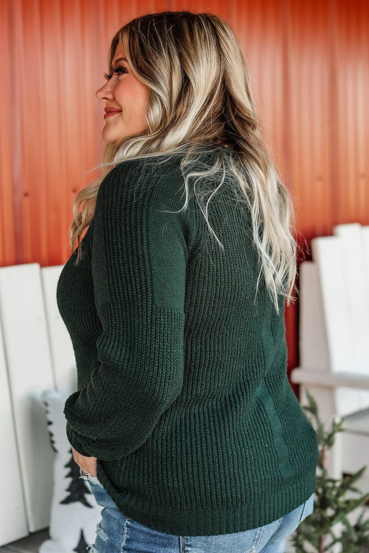 Against All Odds Knit Sweater- Forest Green