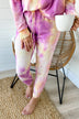 Comfy On The Couch Tie Dye Joggers- Magenta, Yellow, Pink