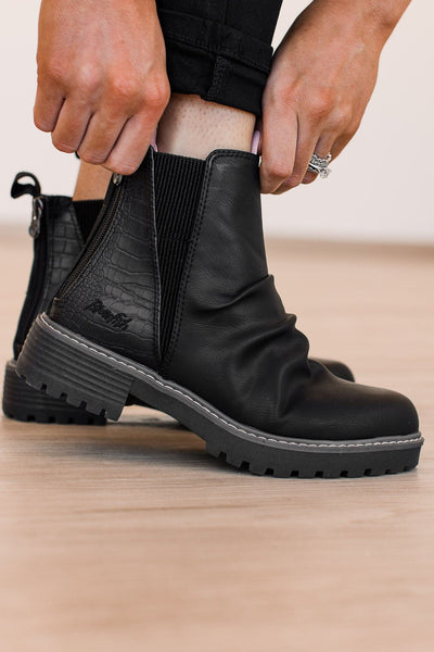 Blowfish black ankle boots discount