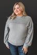 In My Feels Color Block Knit Top- Grey