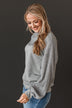In My Feels Color Block Knit Top- Grey