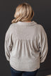 Made To Captivate Knit Button Top- Light Taupe