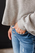 Made To Captivate Knit Button Top- Light Taupe