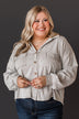 Made To Captivate Knit Button Top- Light Taupe