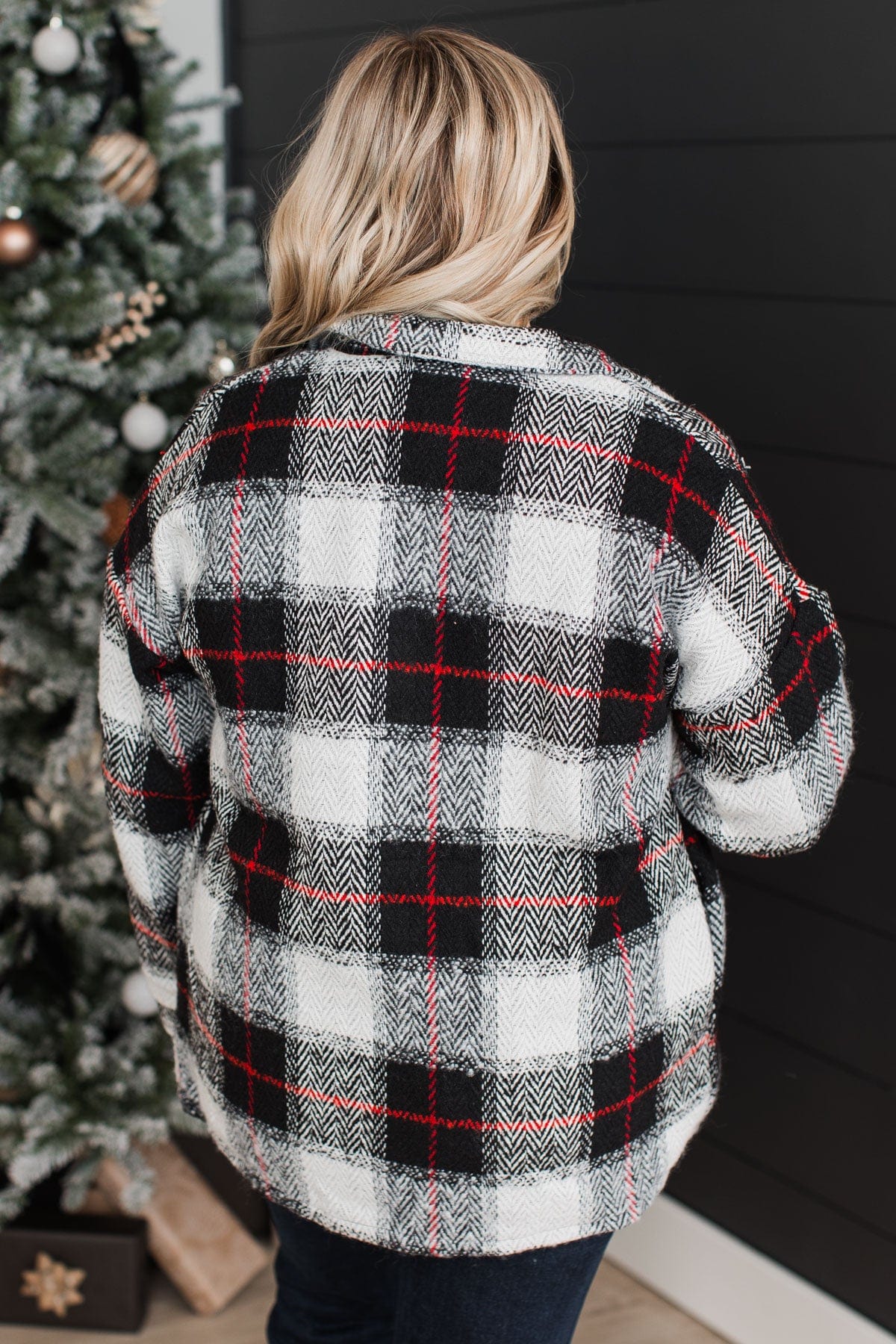 Campfire Nights Plaid Jacket- Black & Red