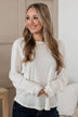 Want To Be Adored Knit Top- Ivory