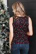 Passionate About You Floral Tank Top- Black & Red